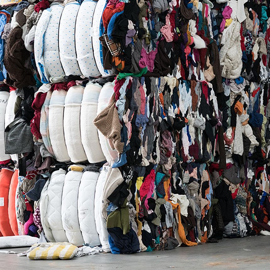 Potentially recyclable textile waste