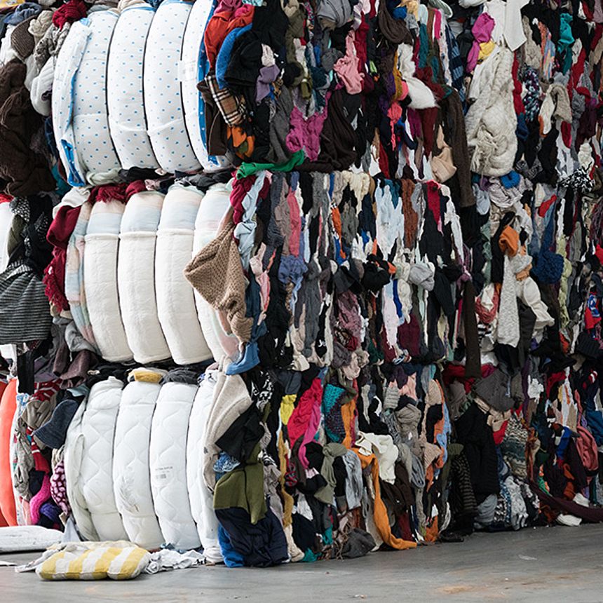 Potentially recyclable textile waste