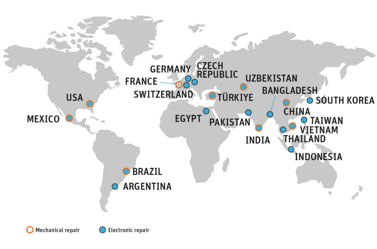 Repair service map