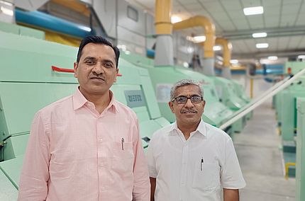 Ashok Akade, Vice President (Technical) of Pee Vee Textiles, Pankaj Mahajan, General Manager Maintenance of Pee Vee Textiles