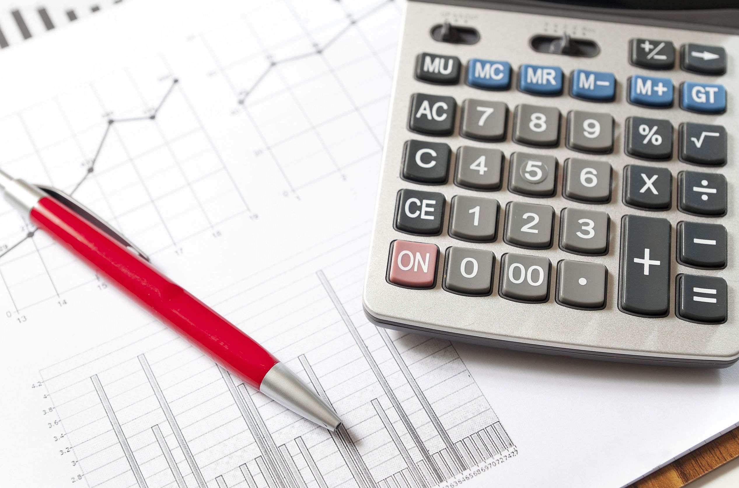 Calculator and charts symbolizing alternative performance measures.