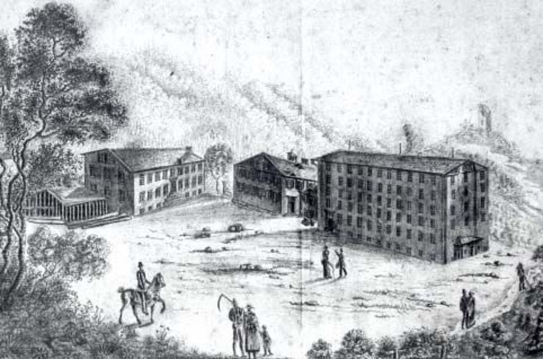 Historical picture of the Rieter site in Niedertoess