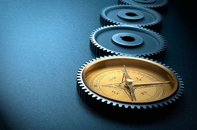 Compass and rack-wheels