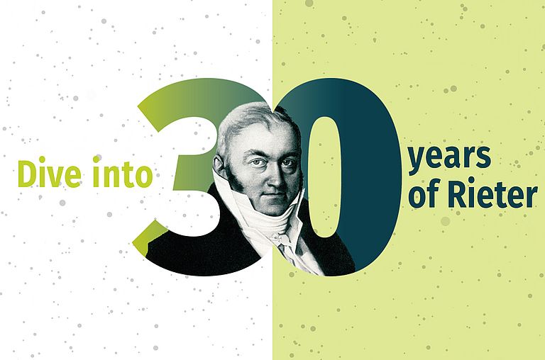 Rieter digital history key visual: Dive into 30 years of Rieter 