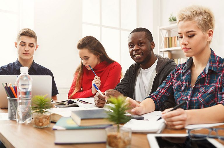 Students in a meeting