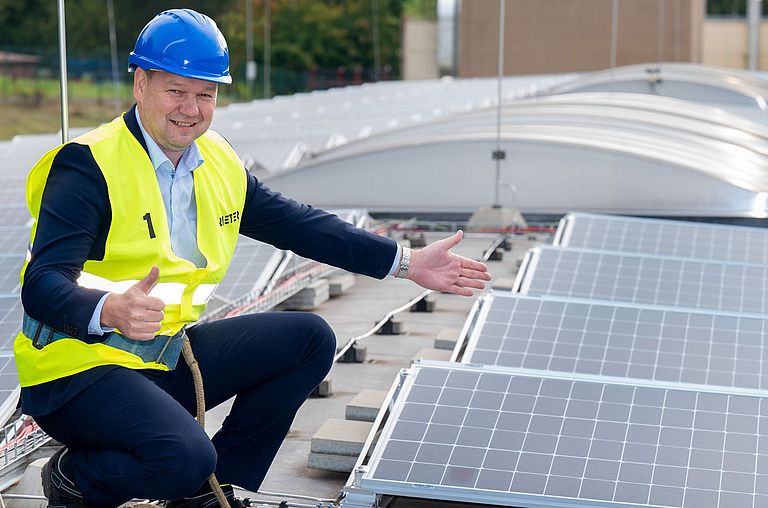 Photovoltaic system at Rieter's the Ústí nad Orlicí location in the Czech Republic.