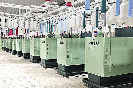 G 37 ring spinning machine at Zagis Spinning Mill, Mexico
