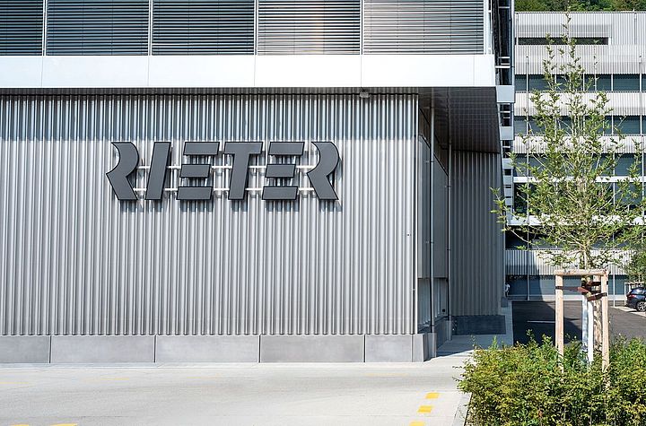Front view of the Rieter headquarters in Winterthur, Switzerland