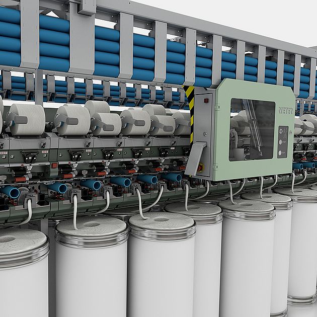 R 37 rotor spinning machine with ROBOdoff