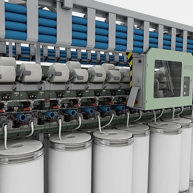 Die Rotorspinnmaschine R 37 mit ROBOdoff