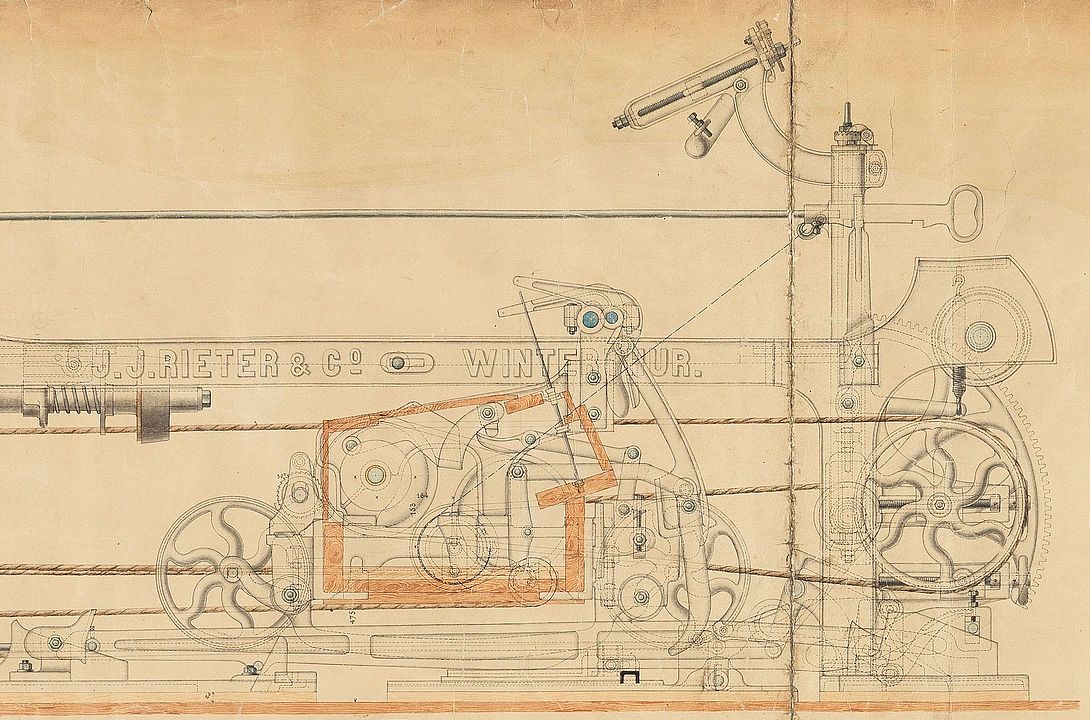 Sketch of a rieter machine