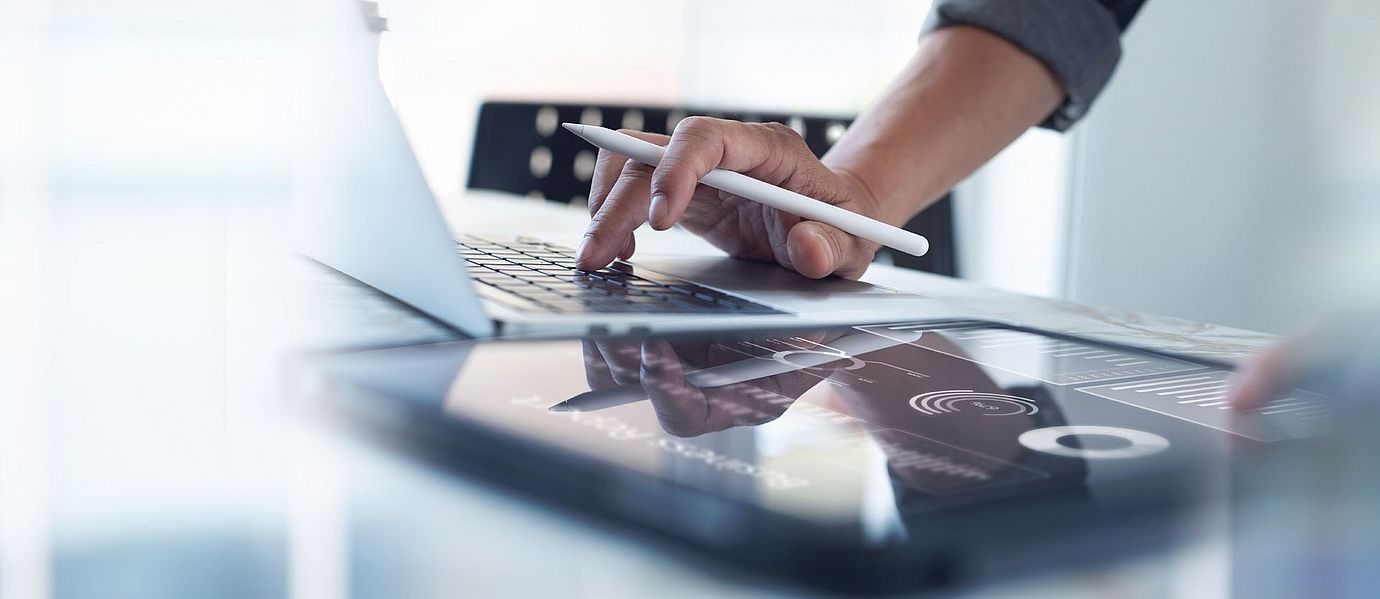 Tablet on a desk