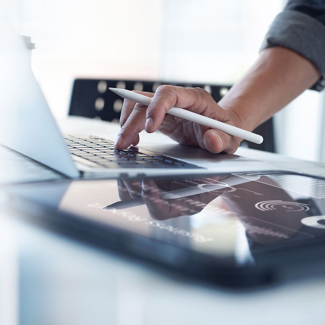 Tablet on a desk