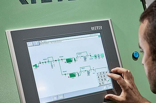 Rieter UNIcontrol Bildschirm