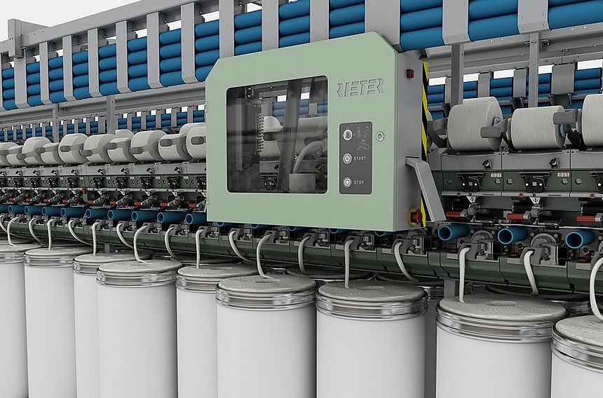 R 37 rotor spinning machine with ROBOdoff