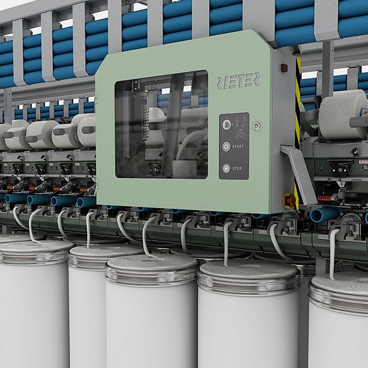 R 37 rotor spinning machine with ROBOdoff