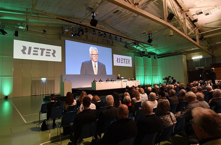 Bernhard Jucker, Verwaltungsratspräsident, an der Generalversammlung 2018