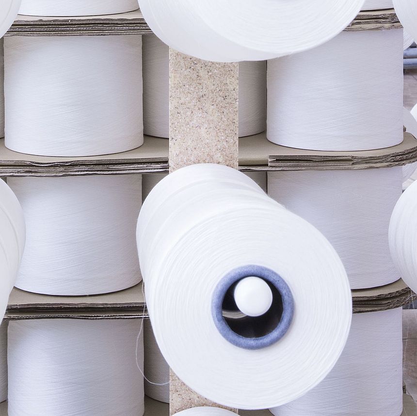 Luftgesponnenes Garn Spulen