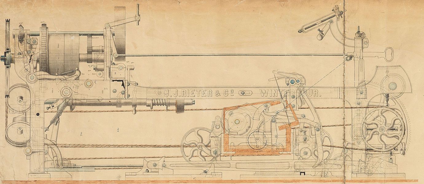 Sketch of a rieter machine