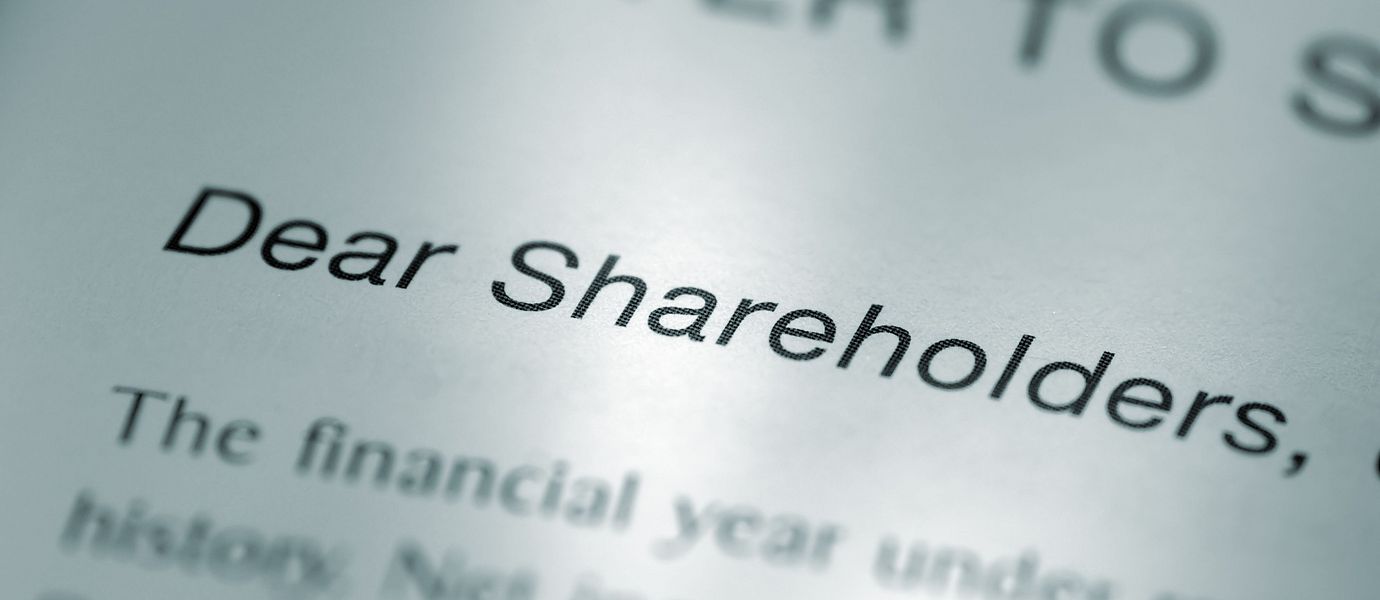 Letter to shareholders