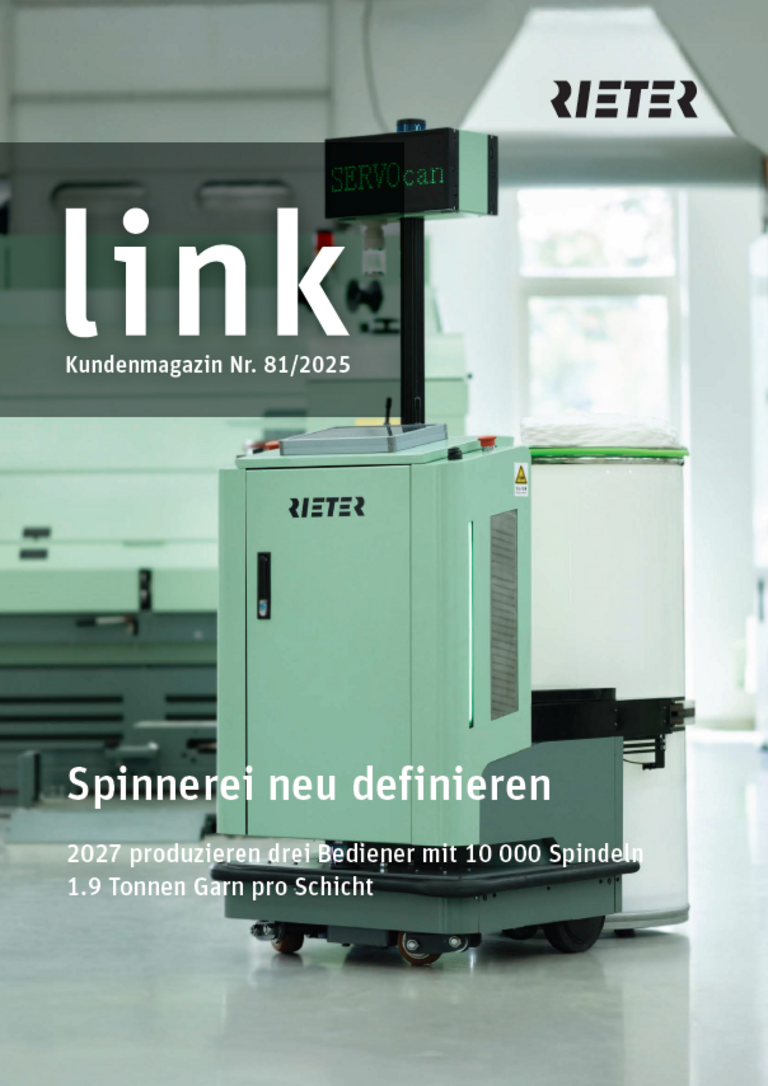 Cover of Rieter's Customer Magazine Link